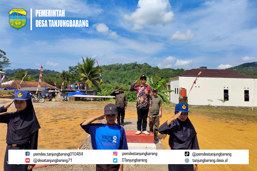 Gladi Upacara HUT RI ke-79: Semangat Kemerdekaan Terpancar di Gladi Upacara Desa Tanjungbarang