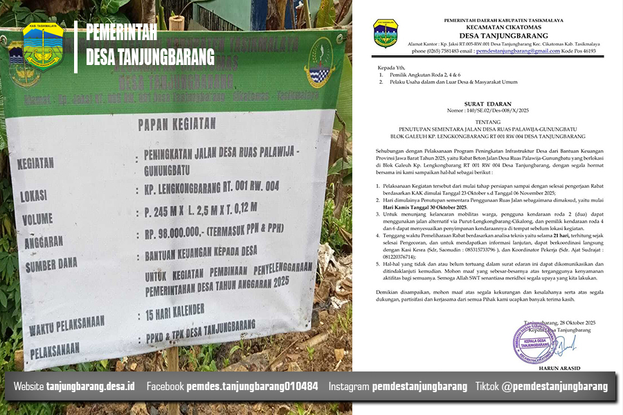 Demi Rabat Beton di Tanjungbarang: Ruas Jalan Palawija-Gunungbatu Rehat Sejenak