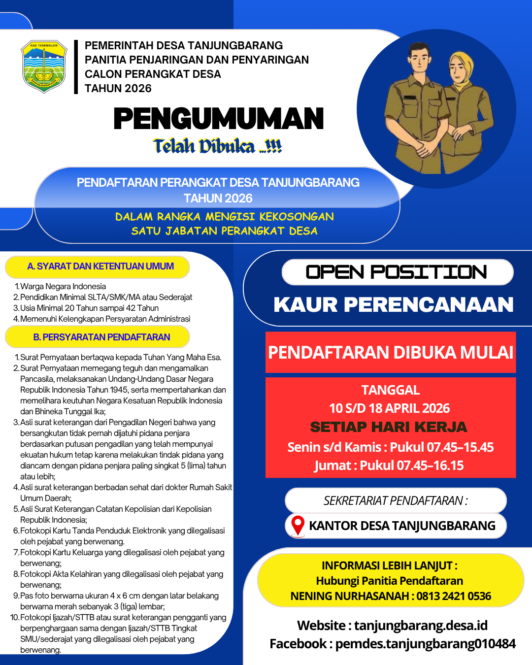 Biru Dan Putih Ilustrasi Lowongan Pekerjaan Instagram Post (1)