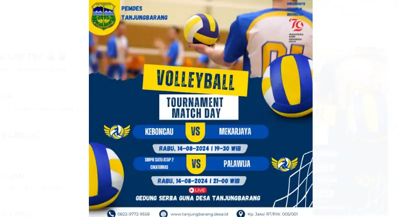 Pertandingan Bola Voli Desa Tanjungbarang: Aksi Penuh Gengsi dan Semangat
