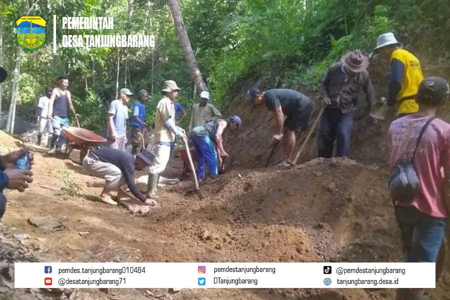 Kerja Bakti Kampung Mekarjaya: Mengatasi Tanah Longsor untuk Jalan Usaha Tani